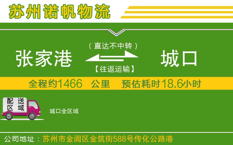 張家港到城口物流公司