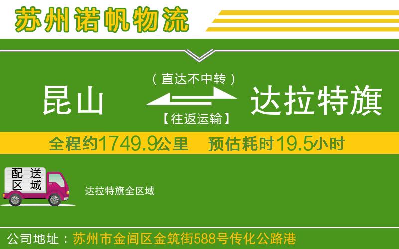昆山到達(dá)拉特旗物流公司