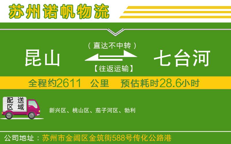 昆山到七臺河物流公司