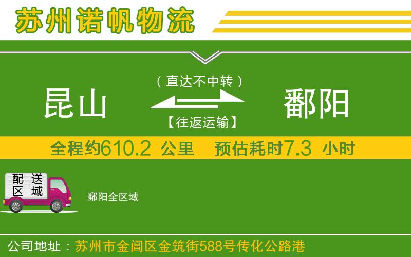 昆山到鄱陽物流公司