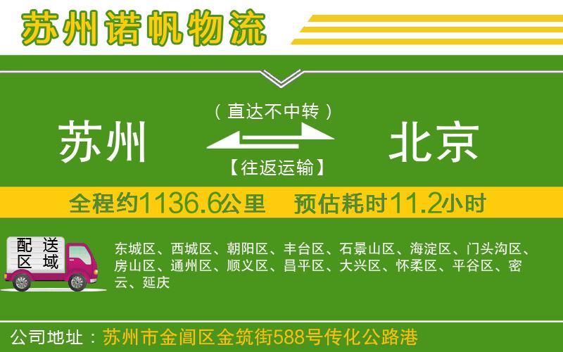 蘇州到北京專線